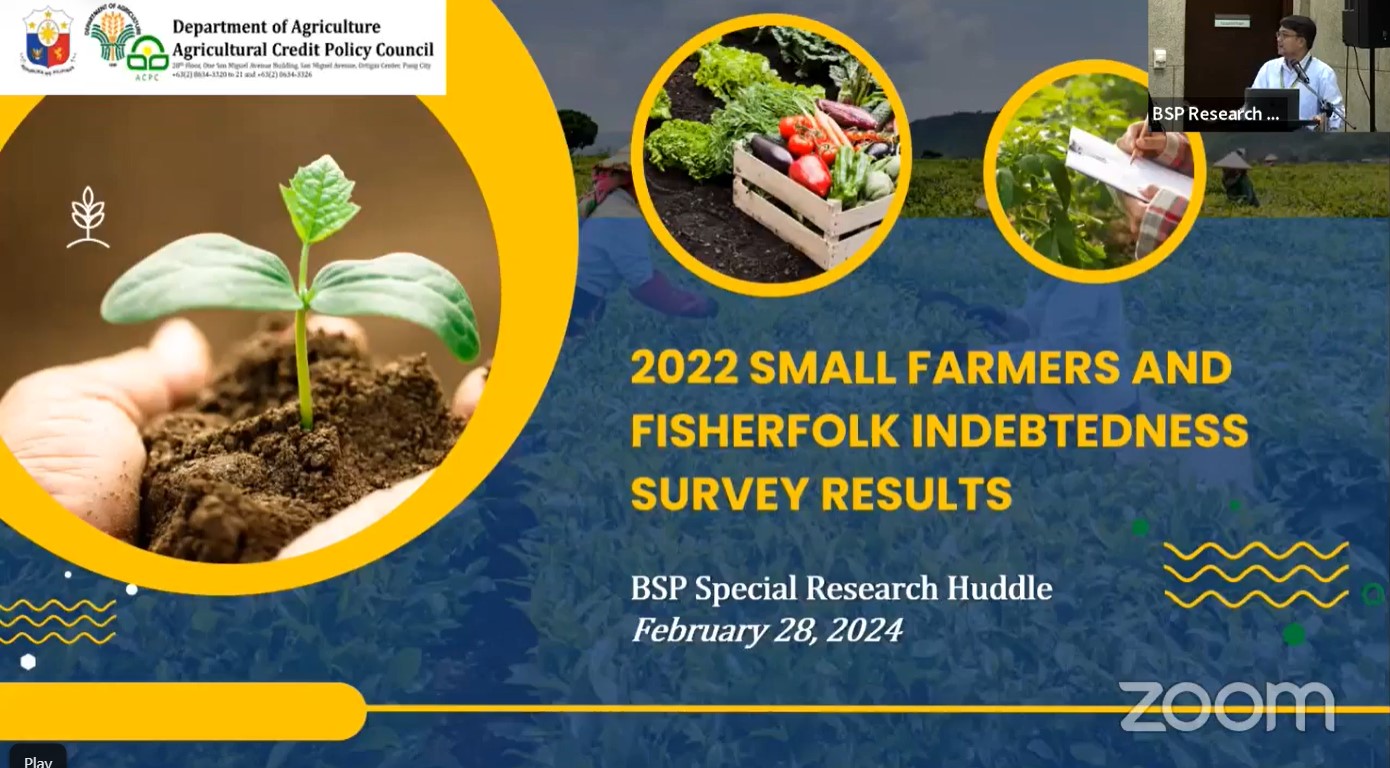 ACPC presents Small Farmer and Fisherfolk Indebtedness Survey results thru BSP Research Huddle